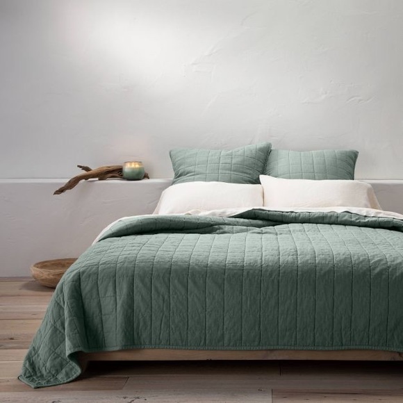 Casaluna Bedding Casaluna Heavyweight Linen Blend Quilt Sage King New Poshmark